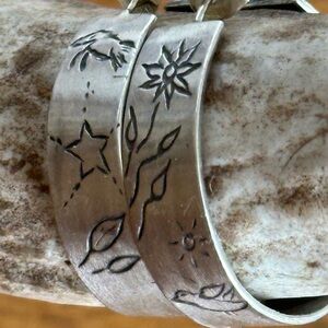 One of a kind Jes MaHarry post hoop Sterling Silver earrings. New in box.